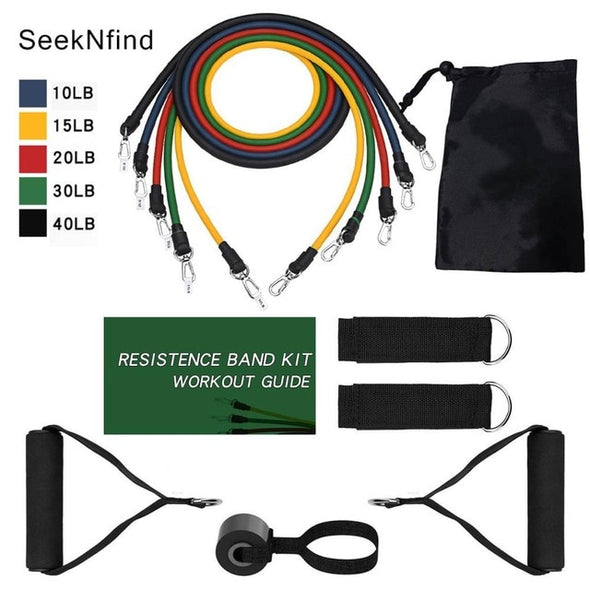 Resistance Bands Set Expander Yoga Exercise Fitness