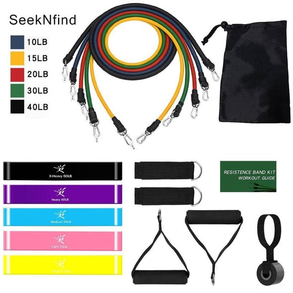 Resistance Bands Set Expander Yoga Exercise Fitness